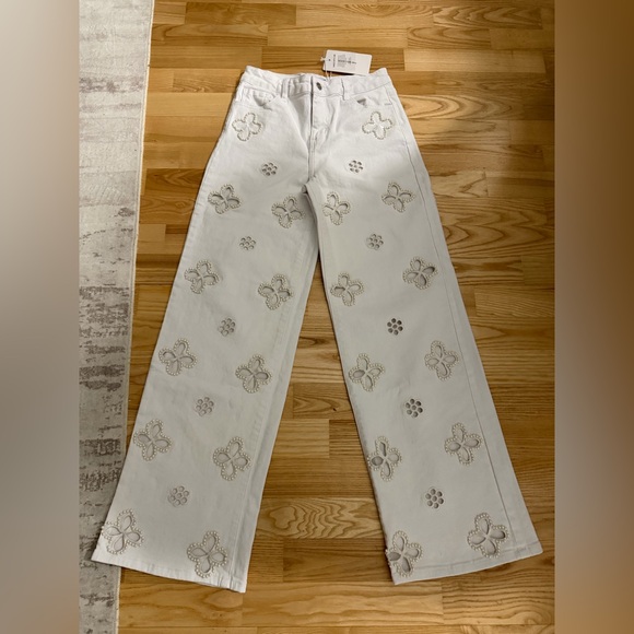 BRAND NEW NWT THE NOLI SHOP KAIA PEARL HIGH RISE JEAN - WHITE 28 - Picture 2 of 5